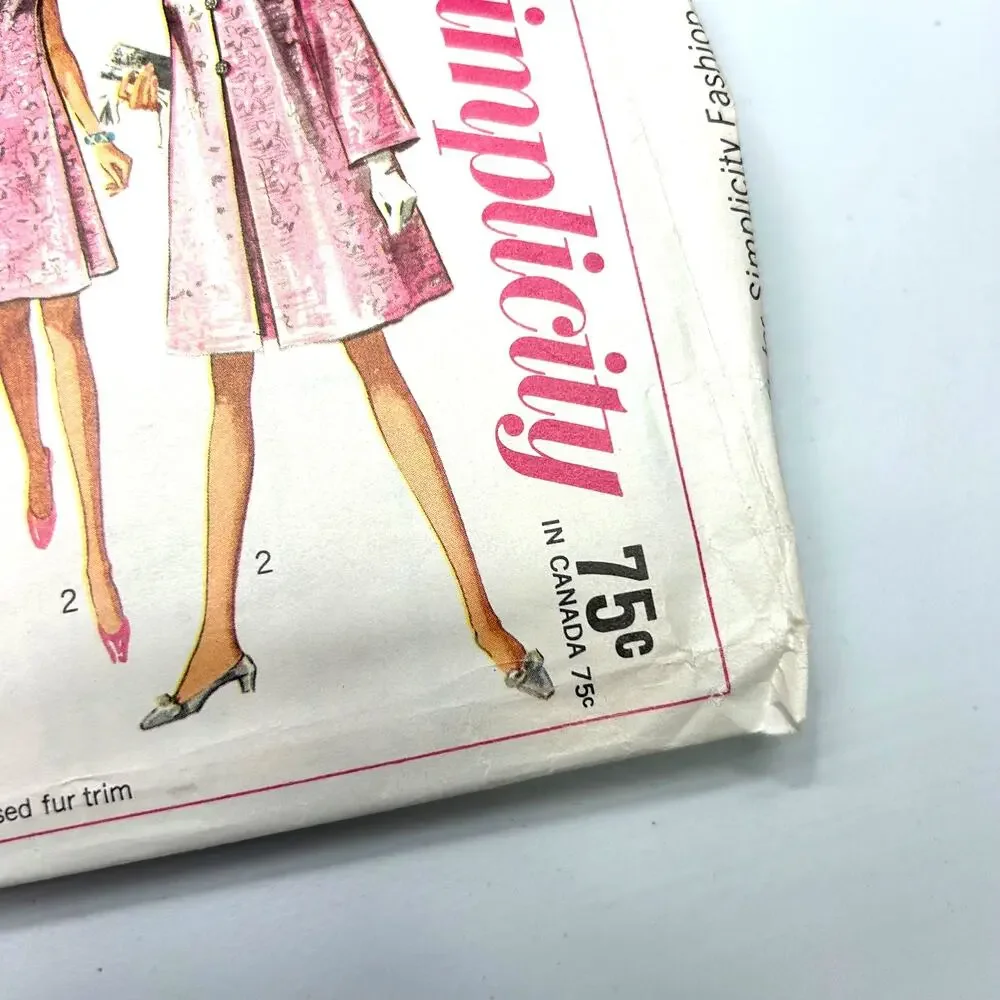 Simplicity Vintage 1960's Pattern #7283 Misses Coat & Dress 2 Lengths‎ Size 14